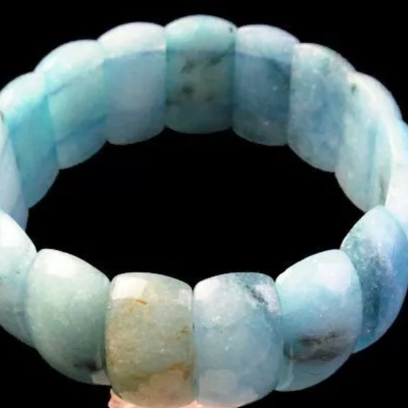 Large natural aquamarine bracelet - Picture 2 of 2